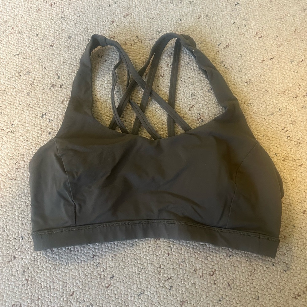 lululemon athletica Olive Green Strappy Bra